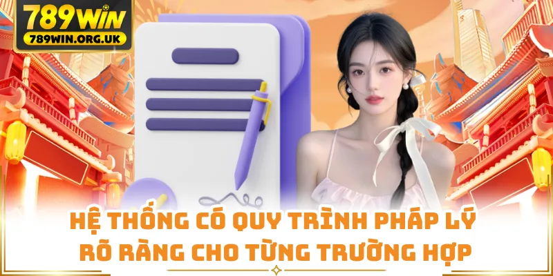 Hệ thống có quy trình pháp lý rõ ràng cho từng trường hợp