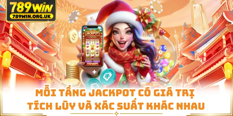 Mỗi tầng jackpot có giá trị tích lũy và xác suất khác nhau