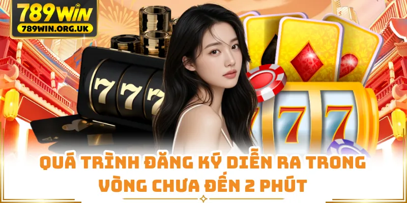 Quá trình đăng ký diễn ra trong vòng chưa đến 2 phút